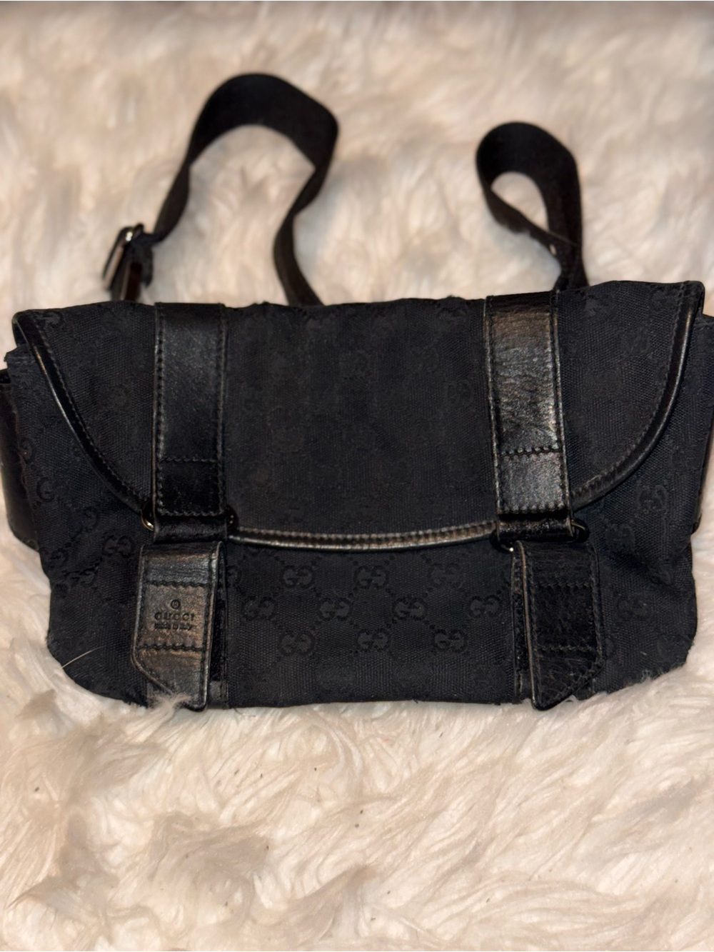 Gucci Black GG Canvas Bum/Waist Bag
